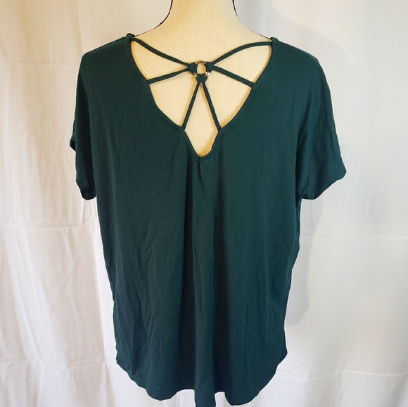 Papermoon Tops - Dark Green Strap Back T